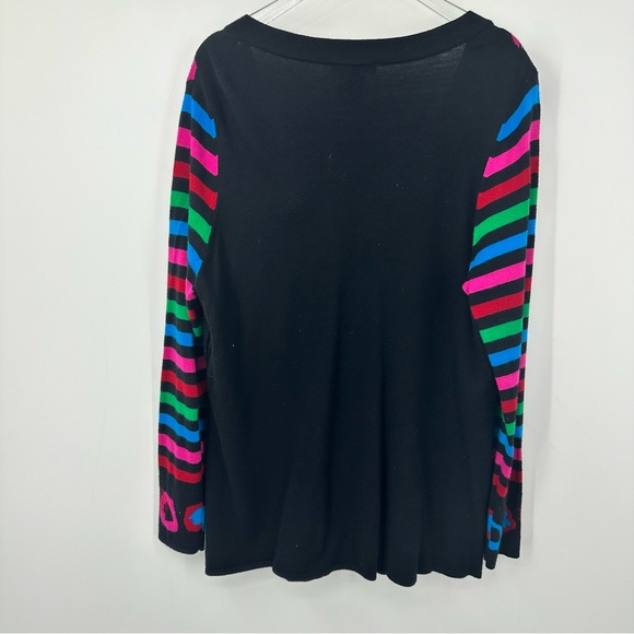 Alison Sheri Cardigan Sweater Colorful Buttons Womens Large Long | O1982 - Picture 6 of 7